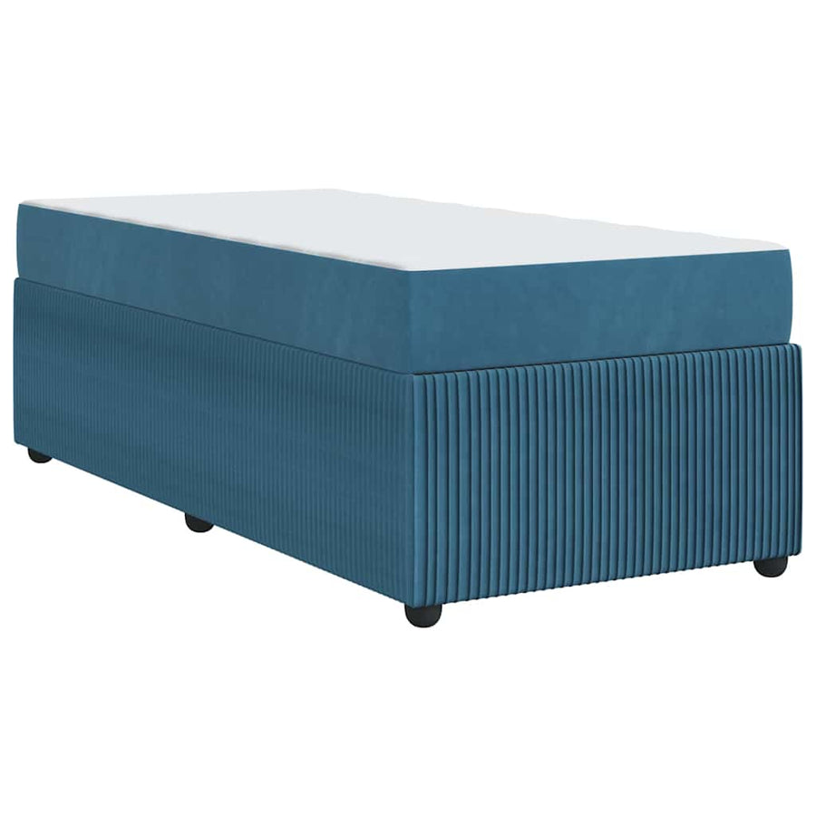 Bedframe met matras Blauw 80 x 200 cm Stof