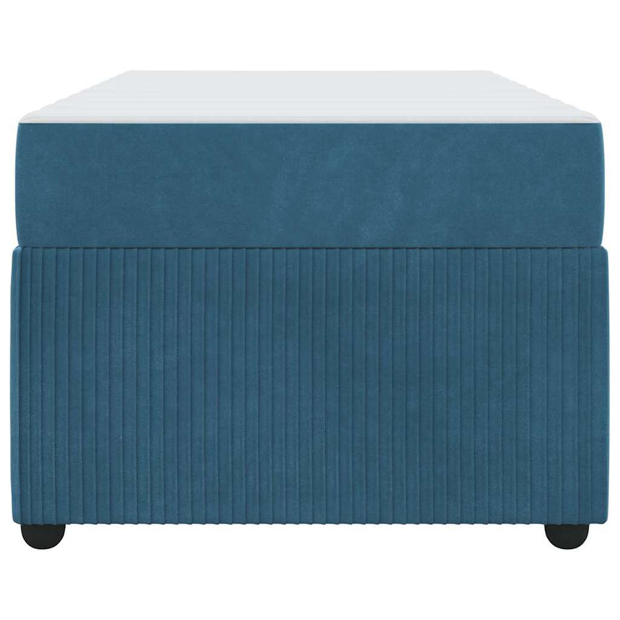 Bedframe met matras Blauw 80 x 200 cm Stof