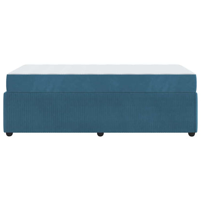 Bedframe met matras Blauw 80 x 200 cm Stof