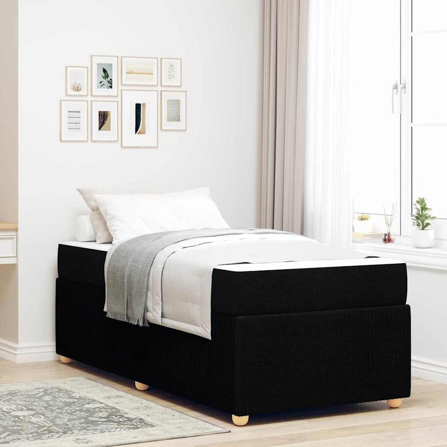 Bedframe Anders Zwart 90 x 190 cm Stof