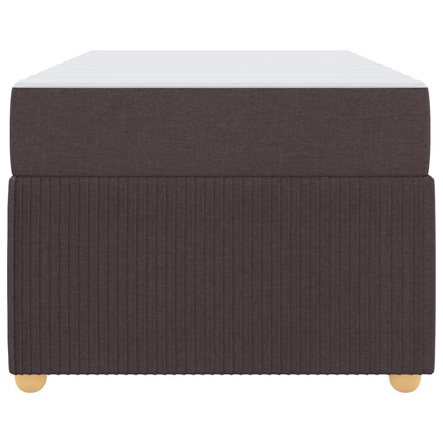 Bedframe met matras met matras Donkerbruin 90 x 190 cm Stof