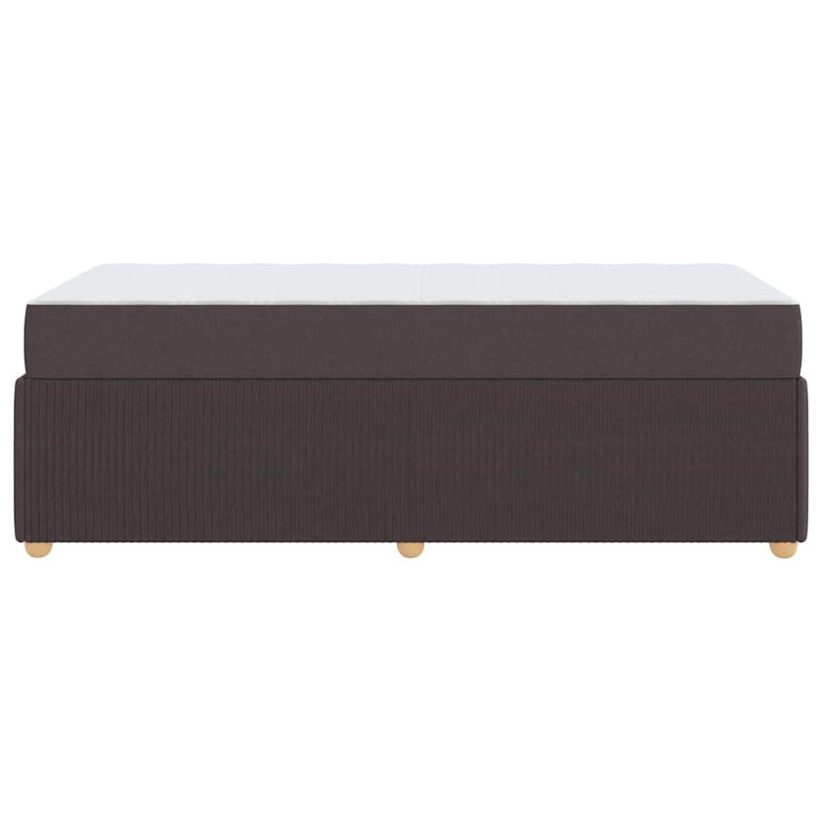 Bedframe met matras met matras Donkerbruin 90 x 190 cm Stof