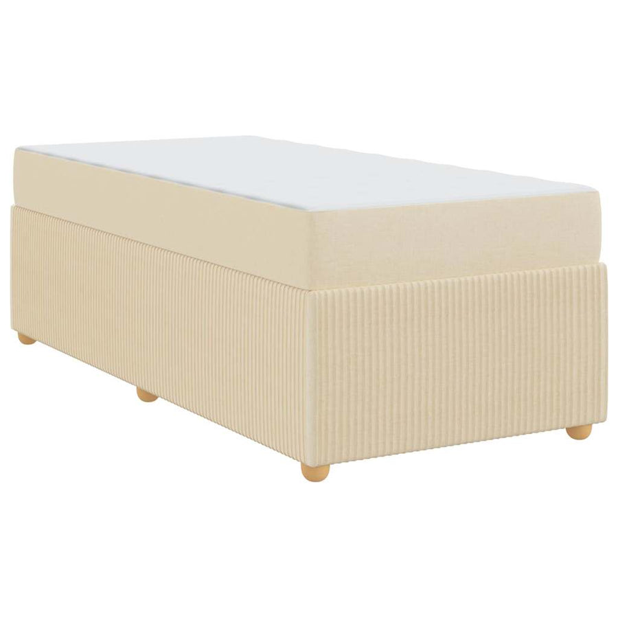 Bedframe met matras met matras Crème 90 x 190 cm Stof
