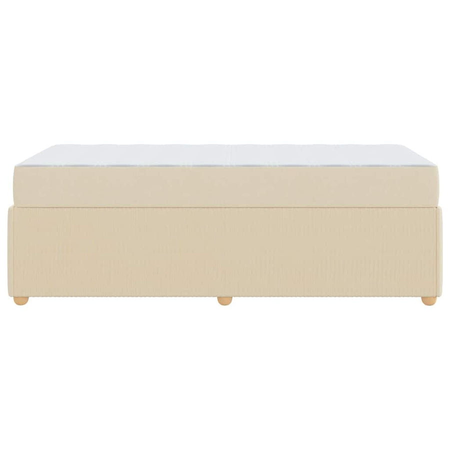 Bedframe met matras met matras Crème 90 x 190 cm Stof