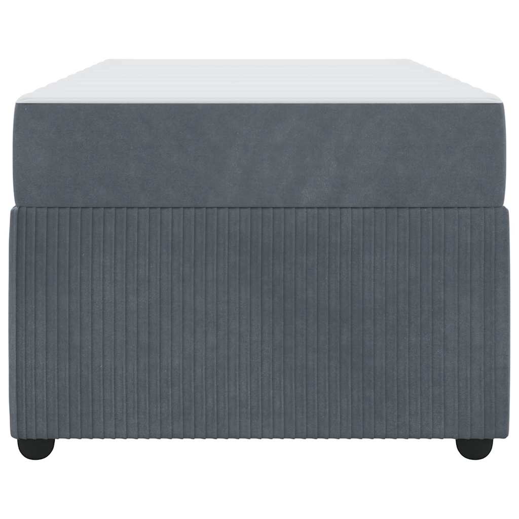 Bedframe met matras Anders Donkergrijs 90 x 190 cm Fluweel
