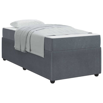 Bedframe met matras Anders Donkergrijs 90 x 190 cm Fluweel