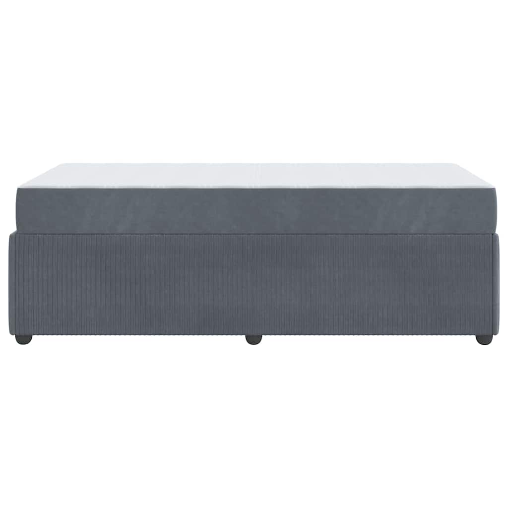 Bedframe met matras Anders Donkergrijs 90 x 190 cm Fluweel