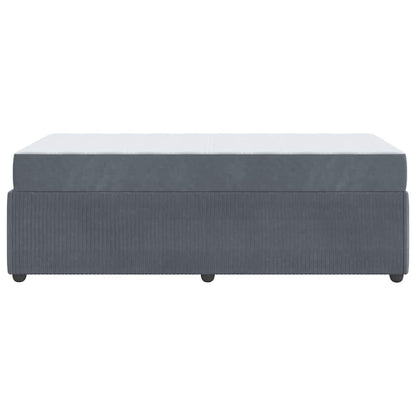Bedframe met matras Anders Donkergrijs 90 x 190 cm Fluweel