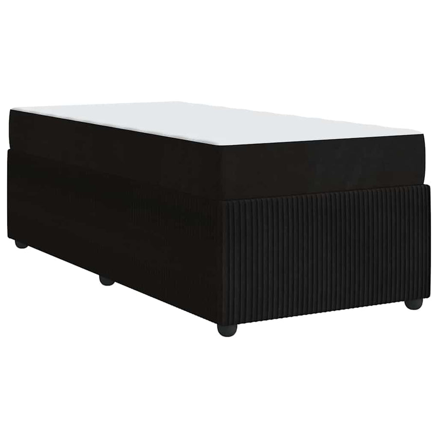 Bedframe met matras Anders Zwart 90 x 190 cm Fluweel
