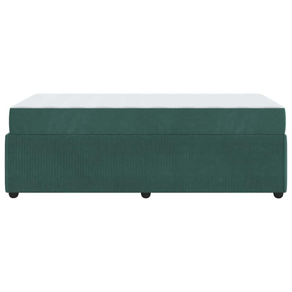 Bedframe met matras Anders Donkergroen 90 x 190 cm Fluweel