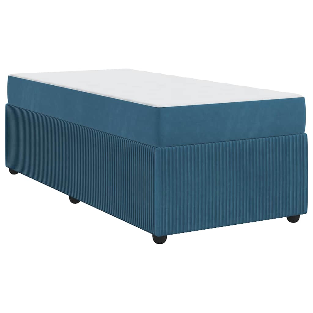 Bedframe met matras Anders Blauw 90 x 190 cm Fluweel