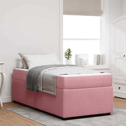 Bedframe 90x190 cm roze stof