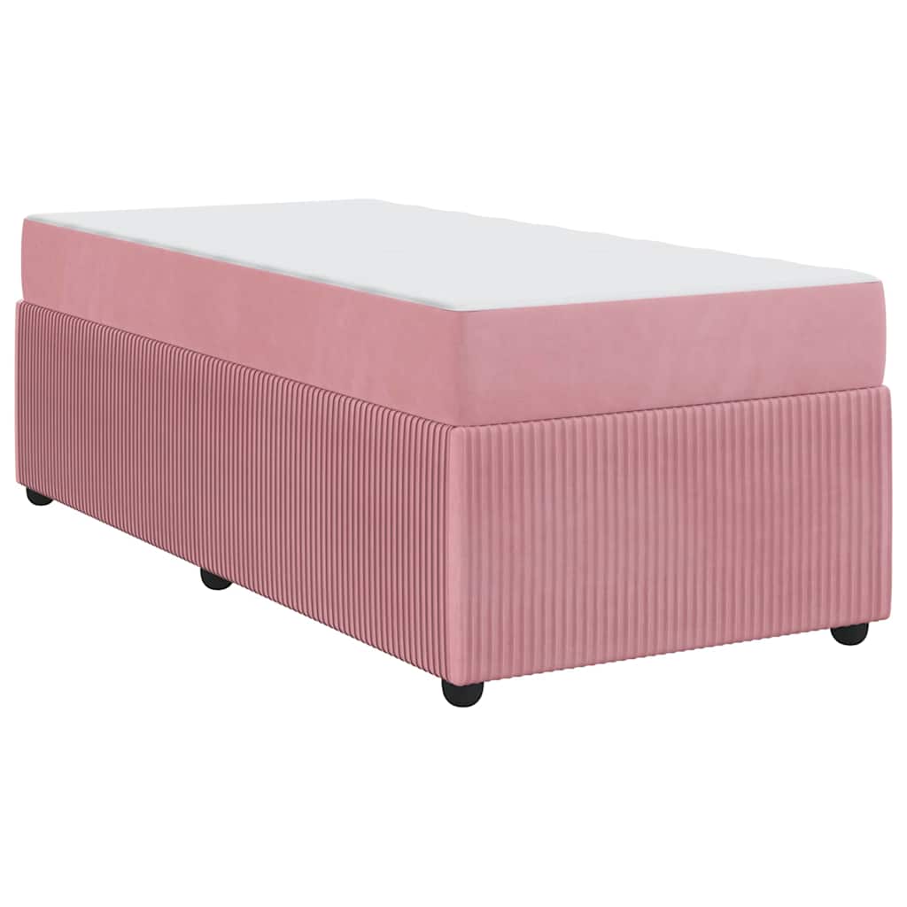 Bedframe met matras Anders Roze 90 x 190 cm Fluweel