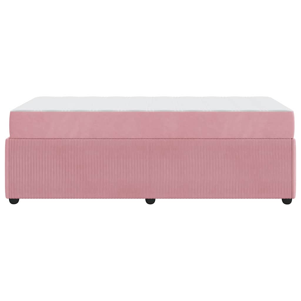 Bedframe met matras Anders Roze 90 x 190 cm Fluweel