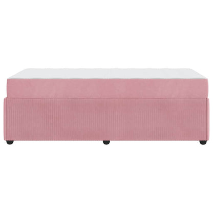 Bedframe met matras Anders Roze 90 x 190 cm Fluweel