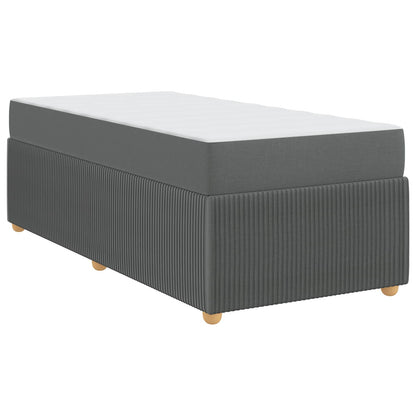 Bedframe met matras Donkergrijs 90 x 200 cm Stof