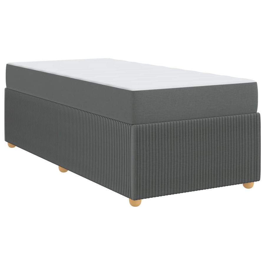 Bedframe met matras Donkergrijs 90 x 200 cm Stof