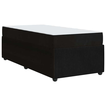 Bedframe met matras Anders Zwart 90 x 200 cm Fluweel