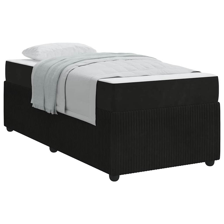 Bedframe met matras Anders Zwart 90 x 200 cm Fluweel