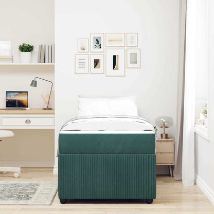 Bedframe met matras Anders Donkergroen 90 x 200 cm Fluweel