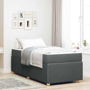 Bedframe 100x200 cm donkergrijs stof