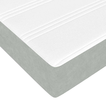 Bedframe met matras Anders Lichtgrijs 100 x 200 cm Fluweel