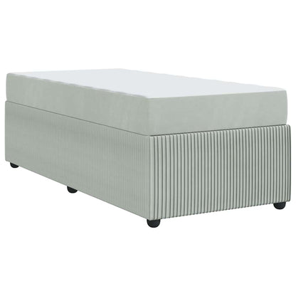 Bedframe met matras Anders Lichtgrijs 100 x 200 cm Fluweel