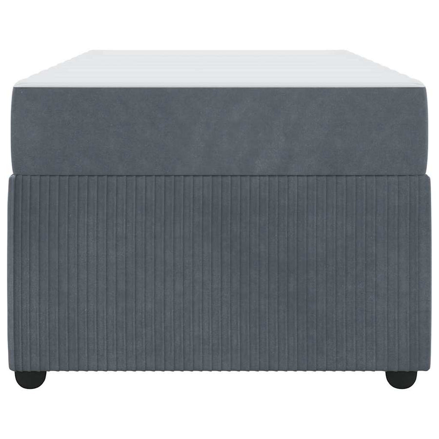 Bedframe met matras Anders Donkergrijs 100 x 200 cm Fluweel