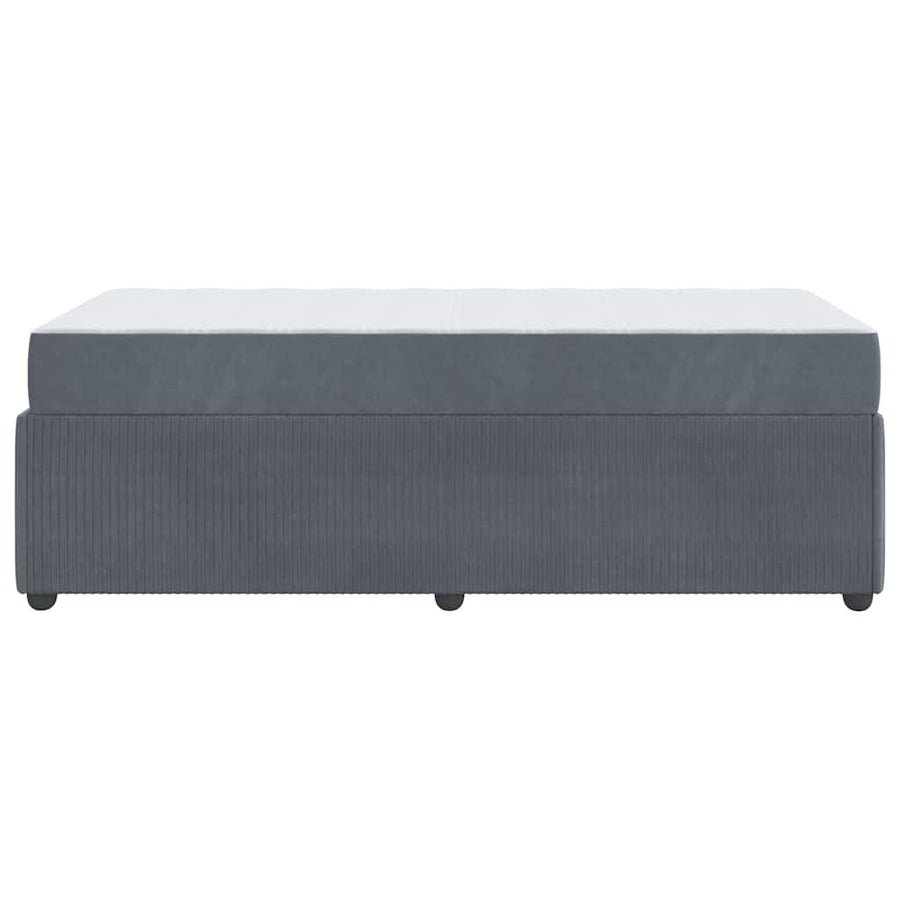 Bedframe met matras Anders Donkergrijs 100 x 200 cm Fluweel