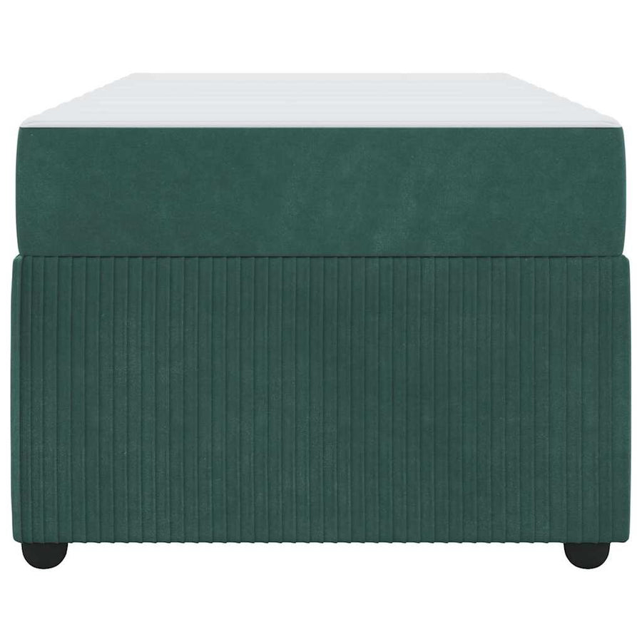 Bedframe met matras Anders Donkergroen 100 x 200 cm Fluweel