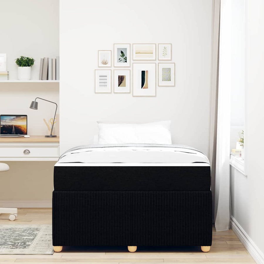 Bedframe Anders Zwart 120 x 190 cm Stof