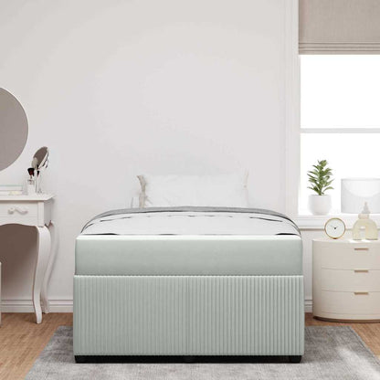 Bedframe met matras Anders Lichtgrijs 120 x 190 cm Fluweel