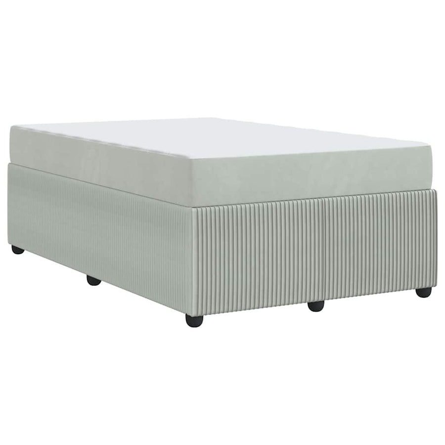 Bedframe met matras Anders Lichtgrijs 120 x 190 cm Fluweel