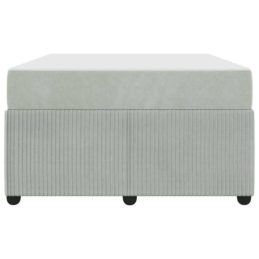 Bedframe met matras Anders Lichtgrijs 120 x 190 cm Fluweel