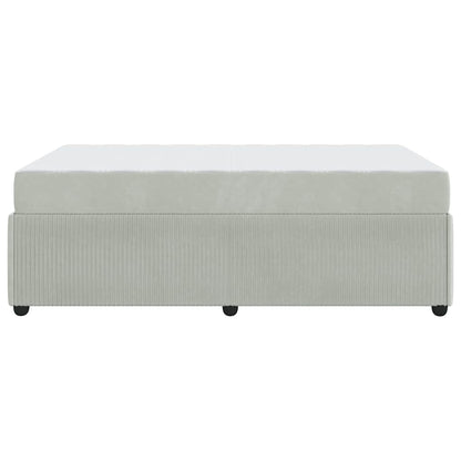 Bedframe met matras Anders Lichtgrijs 120 x 190 cm Fluweel