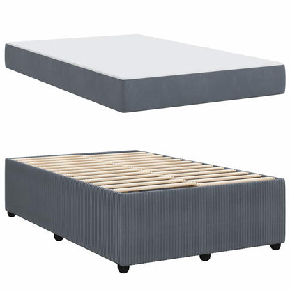Bedframe met matras Anders Donkergrijs 120 x 190 cm Fluweel
