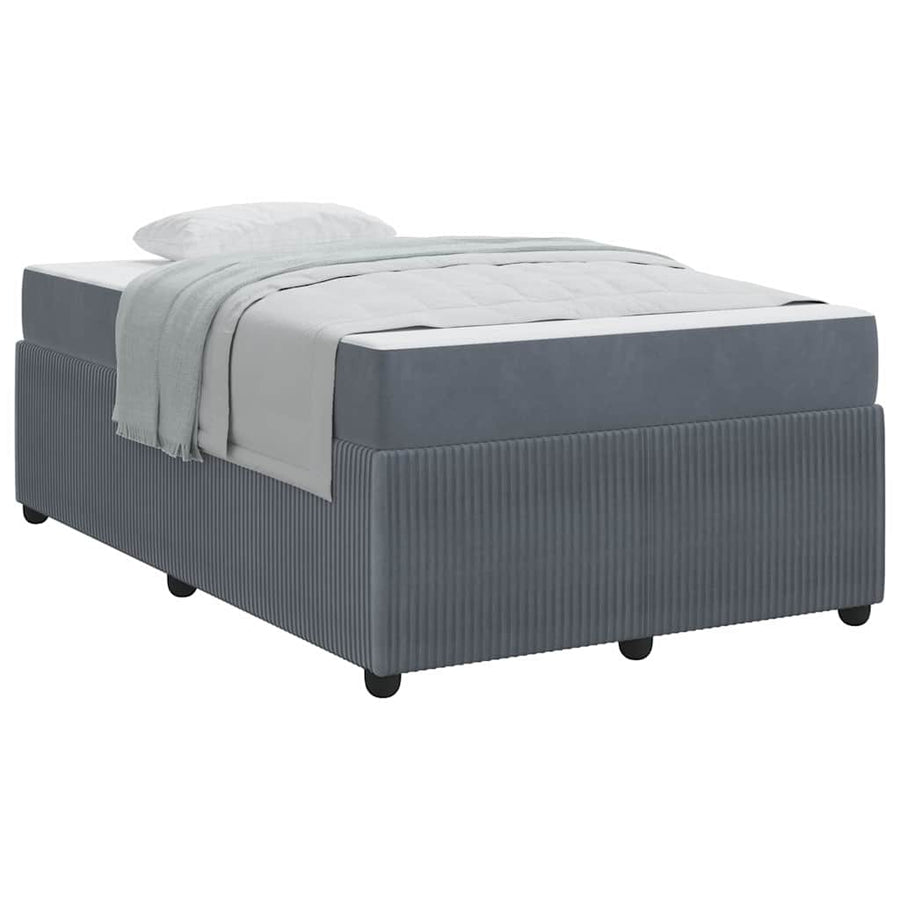 Bedframe met matras Anders Donkergrijs 120 x 190 cm Fluweel
