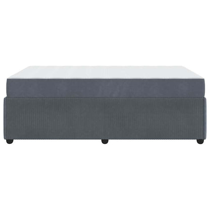Bedframe met matras Anders Donkergrijs 120 x 190 cm Fluweel