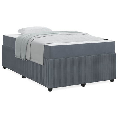 Bedframe met matras Anders Donkergrijs 120 x 190 cm Fluweel