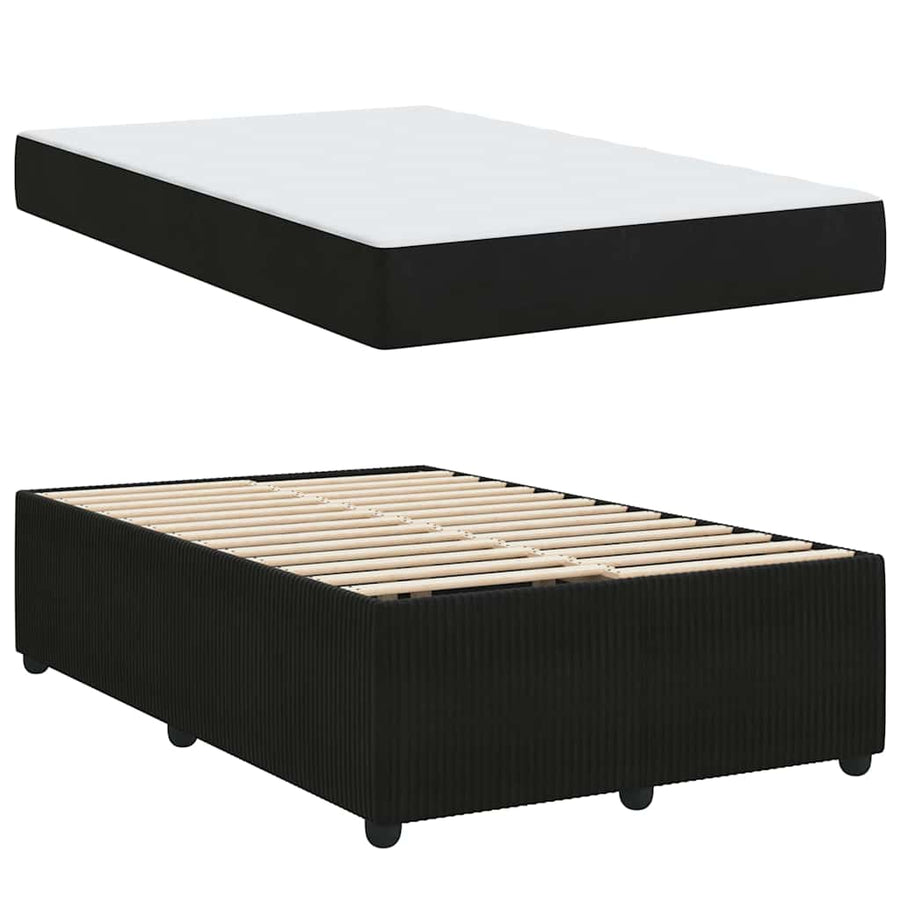Bedframe met matras Anders Zwart 120 x 190 cm Fluweel