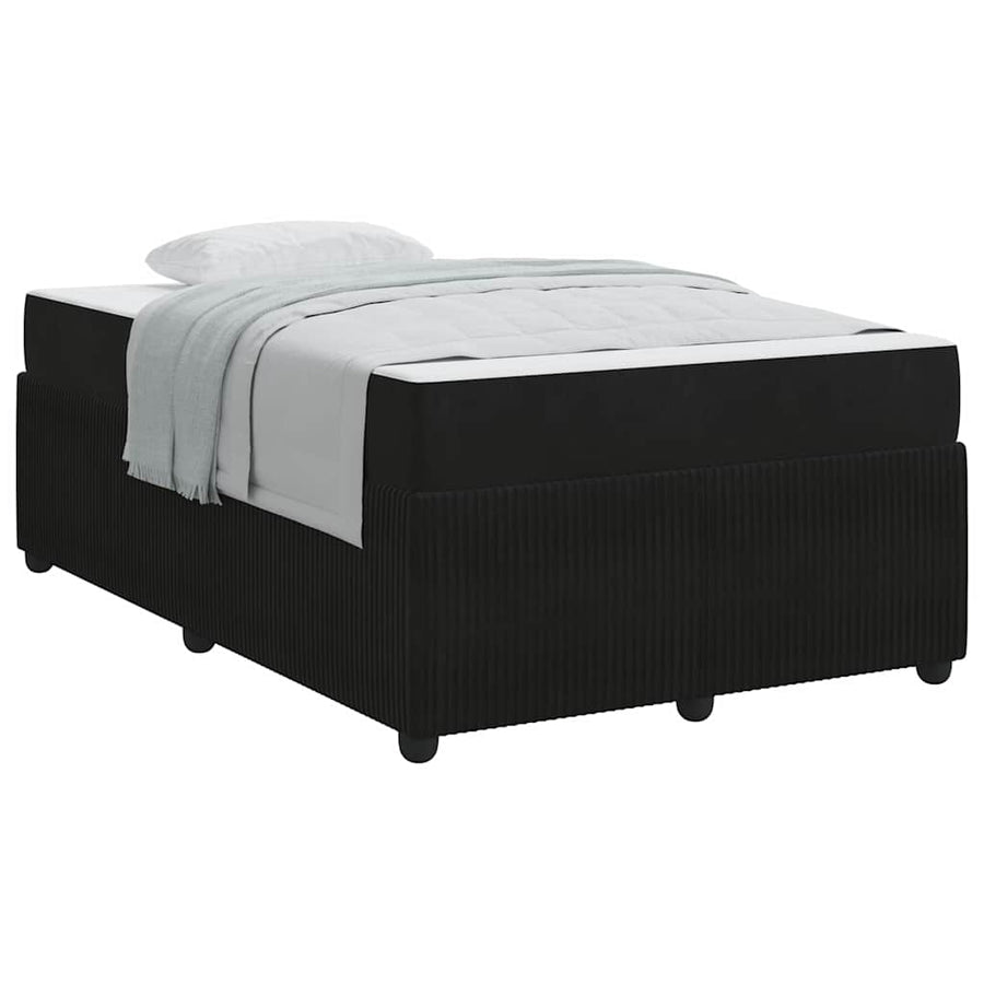 Bedframe met matras Anders Zwart 120 x 190 cm Fluweel