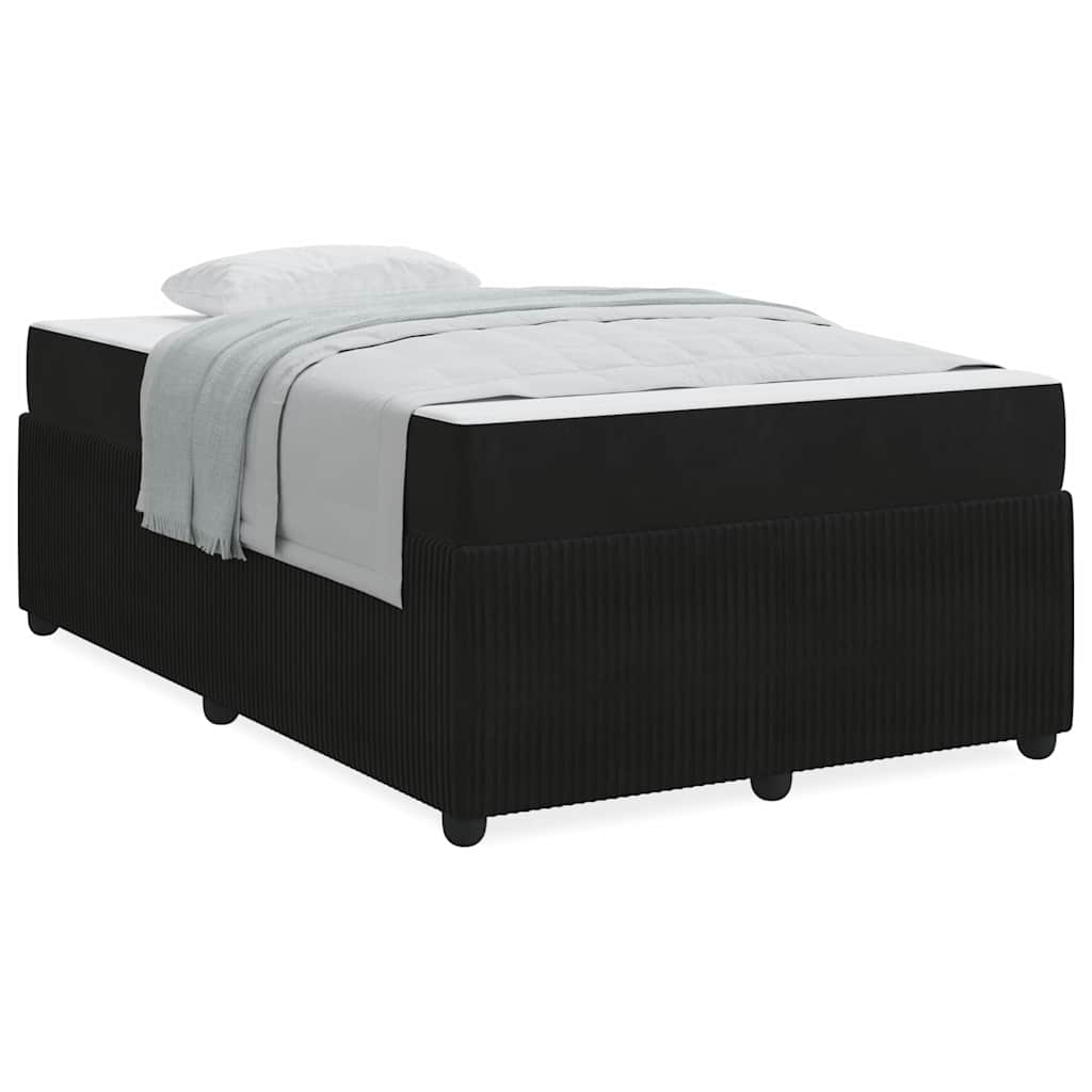 Bedframe met matras Anders Zwart 120 x 190 cm Fluweel
