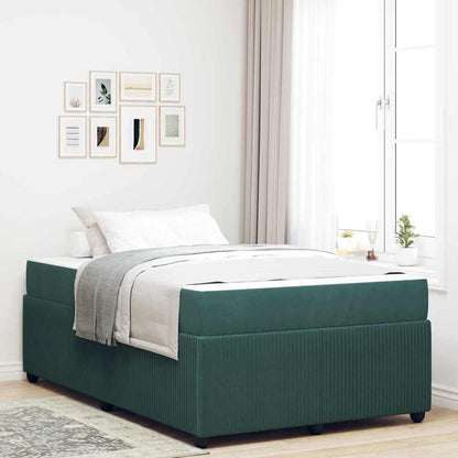 Bedframe met matras Anders Donkergroen 120 x 190 cm Fluweel