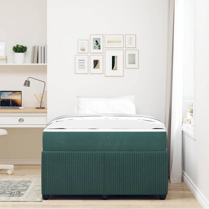 Bedframe met matras Anders Donkergroen 120 x 190 cm Fluweel