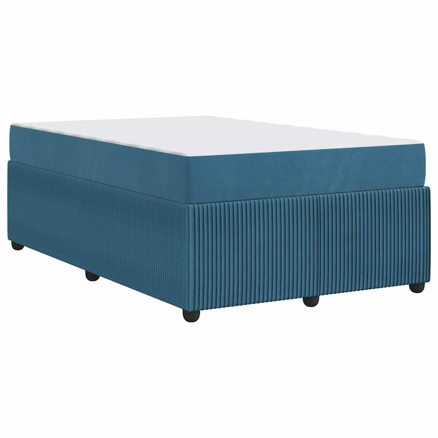 Bedframe met matras Anders Blauw 120 x 190 cm Fluweel