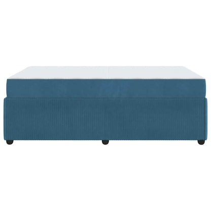 Bedframe met matras Anders Blauw 120 x 190 cm Fluweel