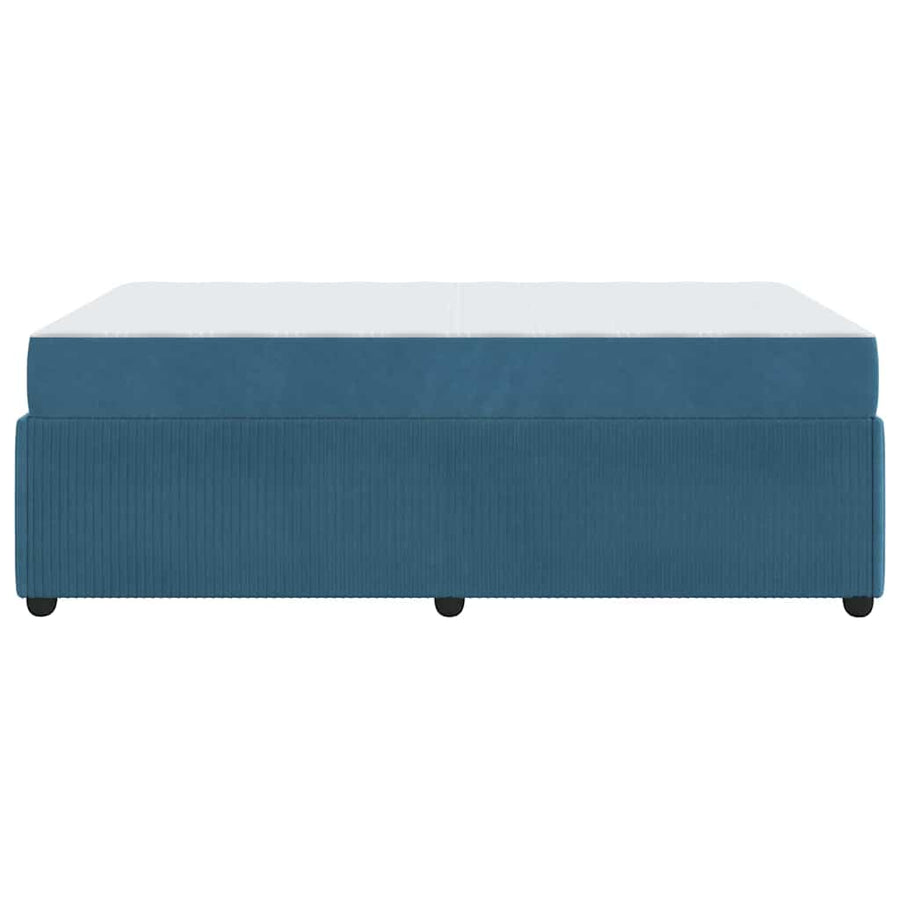 Bedframe met matras Anders Blauw 120 x 190 cm Fluweel