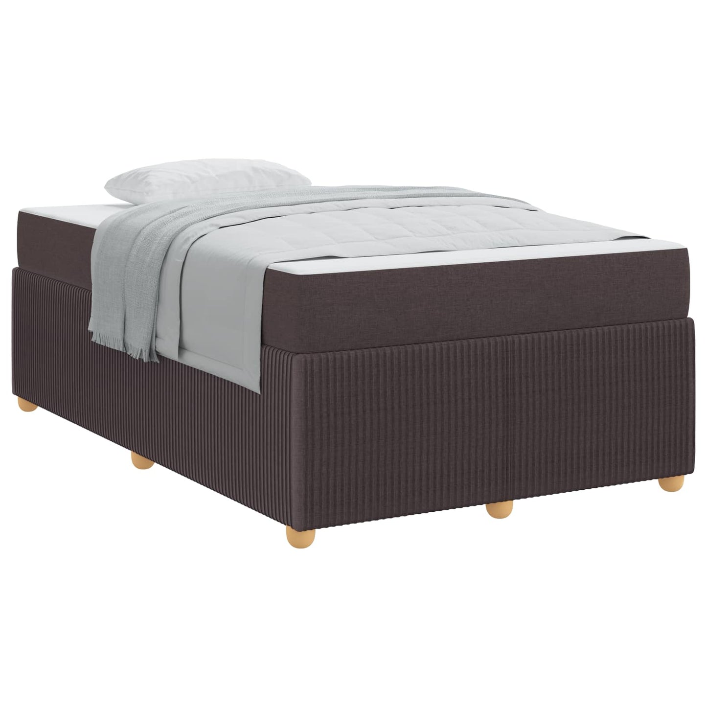 Bedframe met matras Donkerbruin 120 x 200 cm Stof