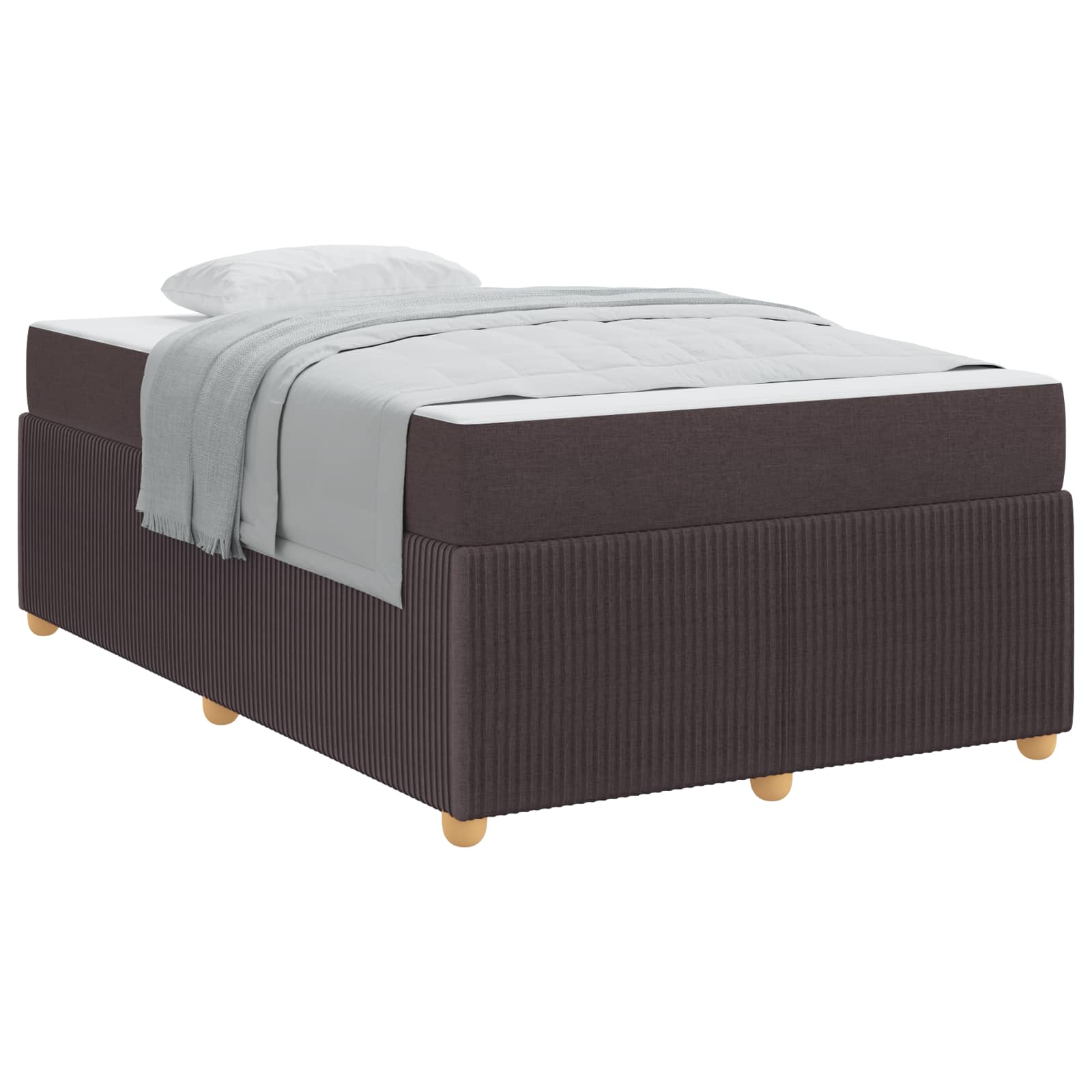 Bedframe met matras Donkerbruin 120 x 200 cm Stof