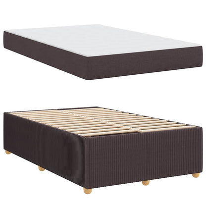 Bedframe met matras Donkerbruin 120 x 200 cm Stof
